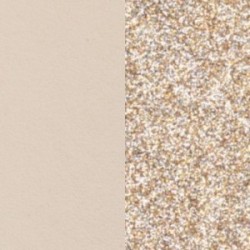 CUIR 14MM CREME/PAILL DOREE