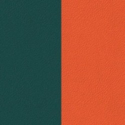 CUIR 25MM BLEU PAON/FEU VIF