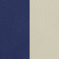 CUIR 8MM INDIGO/BLANC CASSE