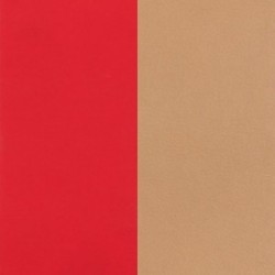 CUIR LG.25MM ROUGE S/BEIGE (x5