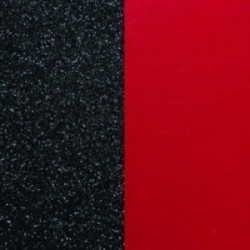 CUIR BO 30MM PAIL NOIRES/ROUGE