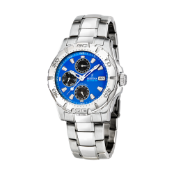 MONTRE ACIER CADRAN BLEU...